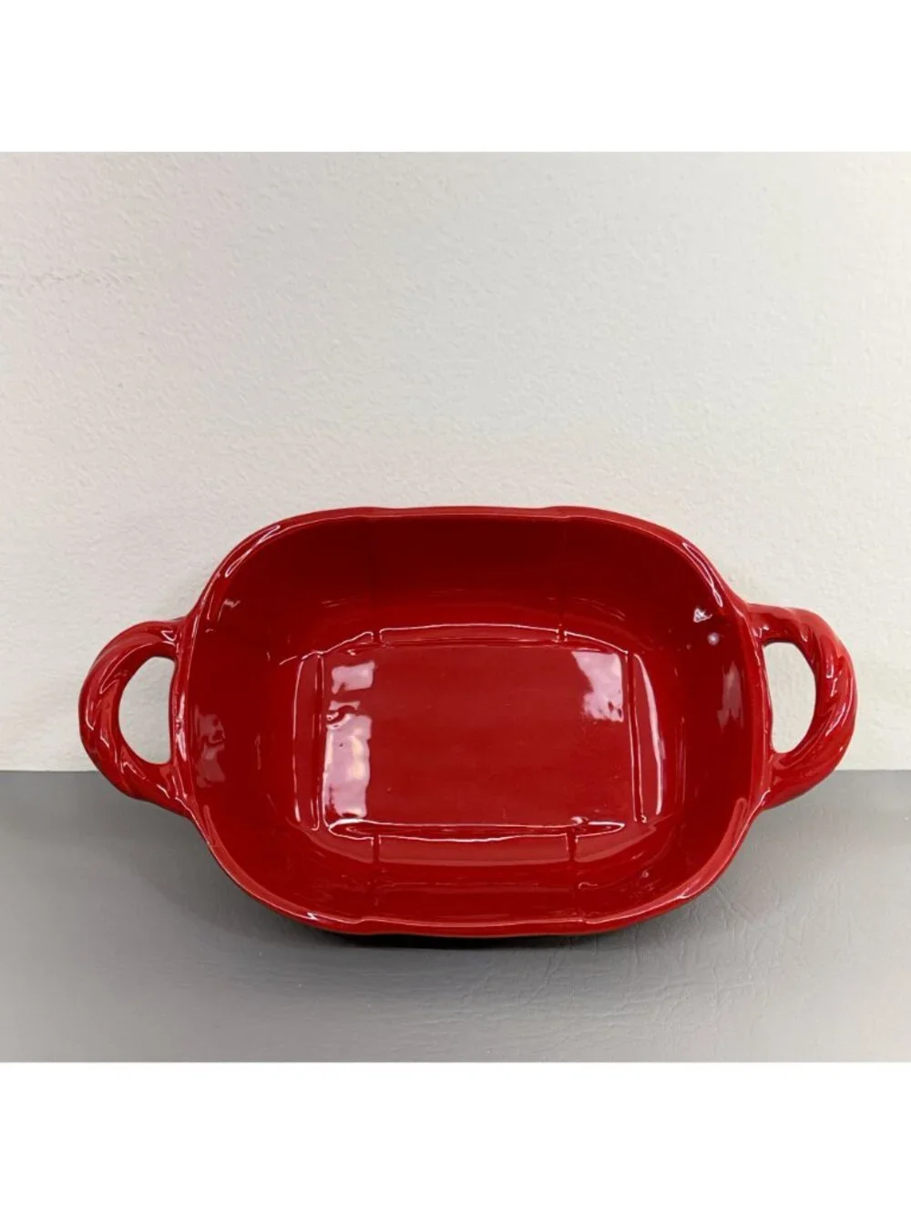 Vintage Lica Ars Italy Red Ceramic Casserole Dish 11